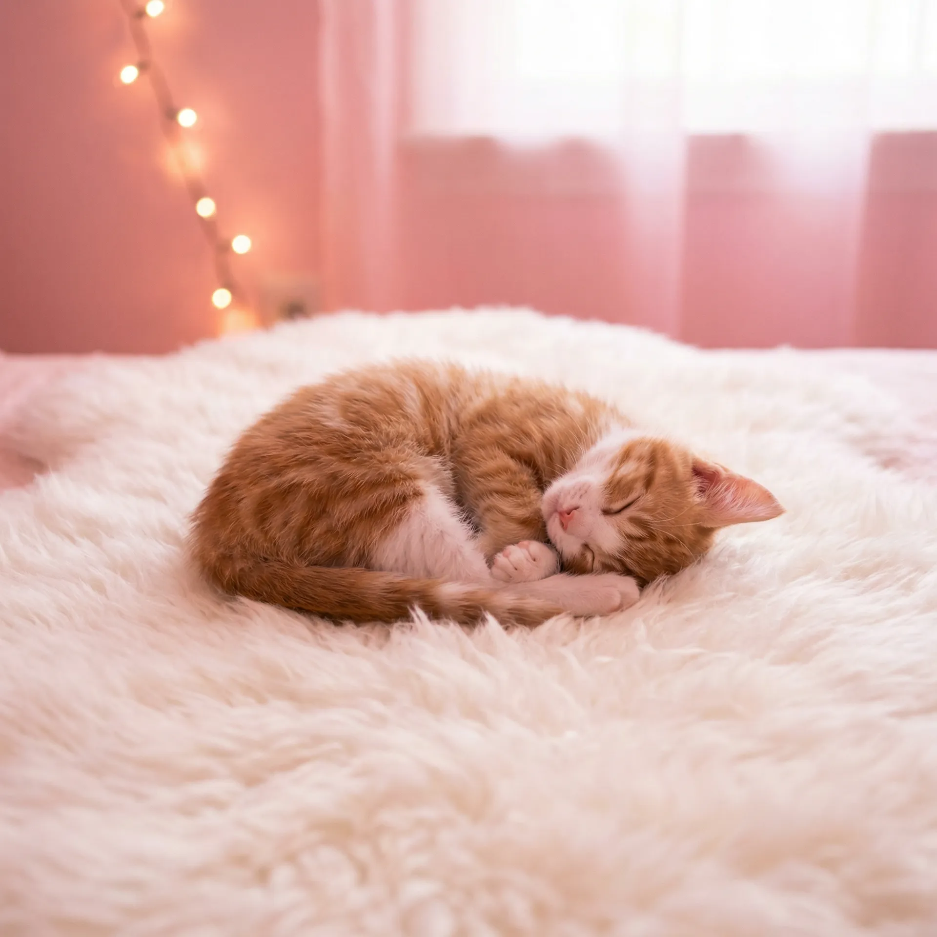 小猫蜷成一团入睡 - 性奴隶公司